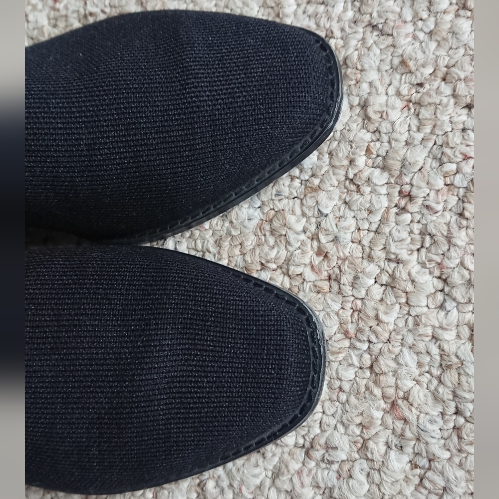 Rothy's black merino wool sustainable Washable Chelsea Ankle Boots Sz 9.5 - Picture 8 of 15